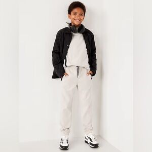 Gap Old Navy White Dynamic Fleece Jogger Sweatpants for Boys XL